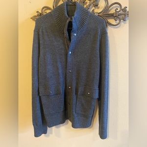 Men’s Banana Republic button up gray sweater